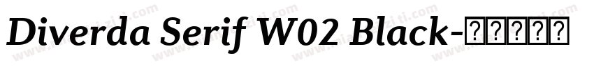 Diverda Serif W02 Black字体转换